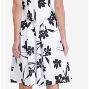 Dkny Floral Print Fit & Flare Dress